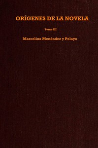 Cover of Orígenes de la novela, Tomo III