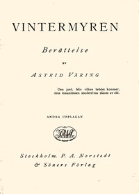 Cover of Vintermyren : $b berättelse