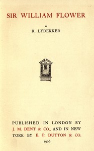 Cover of Sir William Flower