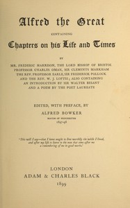 Cover of Alfred the Great : $b containing chapters on his life and times