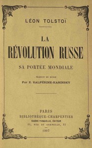 Cover of La Révolution russe : $b sa portée mondiale