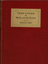 Cover of Terpander; or, Music and the future