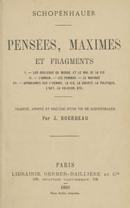 Cover of Pensées, maximes et fragments