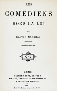 Cover of Les comédiens hors la loi