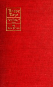 Cover of Happy days; carolings of Colorado, etc.