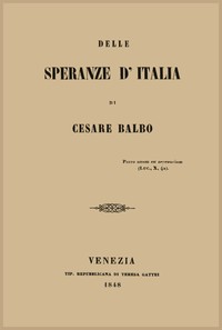 Cover of Delle speranze d'Italia