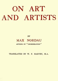 Cover of On art and artists