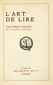 Cover of L'art de lire