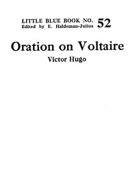 Cover of Oration on Voltaire