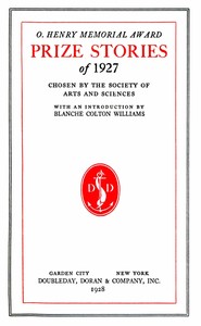 Cover of O. Henry Memorial Award prize stories of 1927