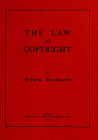 Cover of The law of copyright