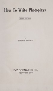 Cover of How to write photoplays
