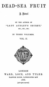 Cover of Dead-sea fruit, Vol. 2 (of 3)