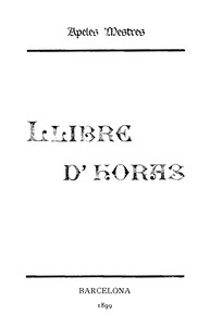 Cover of Llibre d'horas