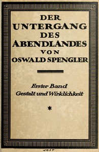 Cover of Der Untergang des Abendlandes, Erster Band