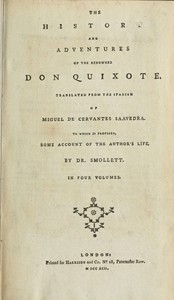 Cover of The history and adventures of the renowned Don Quixote