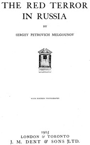 Cover of The red terror in Russia