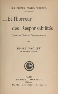 Cover of ... Et l'horreur des responsabilités (suite au Culte de l'incompétence)