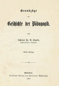 Cover of Grundzüge der Geschichte der Pädagogik