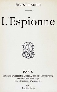 Cover of L'espionne