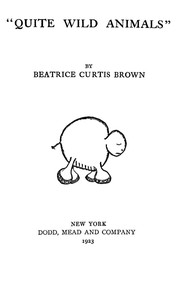 Cover of "Quite wild animals"
