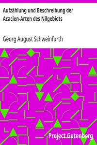 Cover of Aufzählung und Beschreibung der Acacien-Arten des Nilgebiets