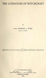 Cover of The literature of witchcraft