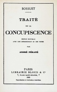 Cover of Traité de la concupiscence