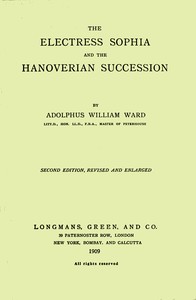 Cover of The Electress Sophia and the Hanoverian succession