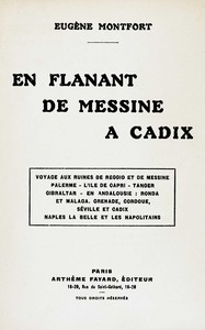 Cover of En flânant de Messine à Cadix