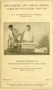Cover of Neufchâtel and cream cheese : $b farm manufacture and use
