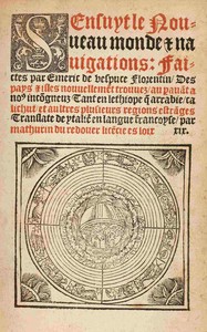 Cover of S'ensuyt le Nouveau monde & navigations : $b faictes par Emeric de Vespuce Florentin