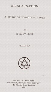 Cover of Reincarnation : $b A study of forgotten truth