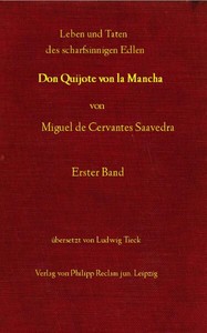 Cover of Leben und Taten des scharfsinnigen Edlen Don Quijote von la Mancha, Erster Band