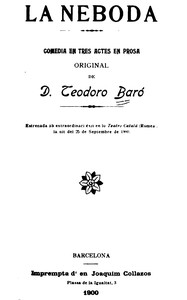 Cover of La neboda : $b Comedia en tres actes en prosa