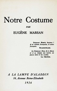 Cover of Notre costume