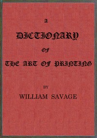 Cover of A dictionary of the art of printing
