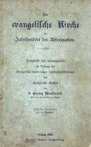 Cover of Die evangelische Kirche im Jahrhundert der Reformation