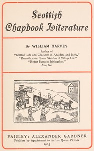Cover of Scottish chapbook literature
