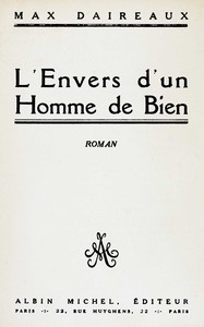 Cover of L'envers d'un homme de bien : $b roman