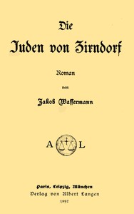 Cover of Die Juden von Zirndorf : $b Roman