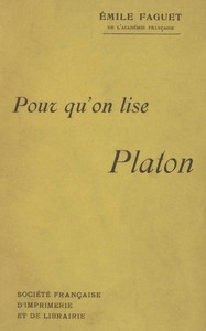 Cover of Pour qu'on lise Platon