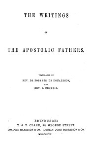 Cover of The writings of the Apostolic Fathers