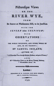 Cover of Picturesque views on the river Wye, from its source at Plinlimmon Hill, to its junction with the Severn below Chepstow : $b With observations on the public buildings, and other works of art, in its vicinity