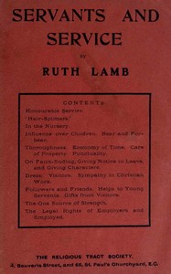 Cover of Servants and service