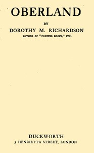 Cover of Oberland : $b Pilgrimage, Volume 9