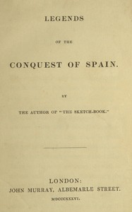 Cover of Legends of the conquest of Spain