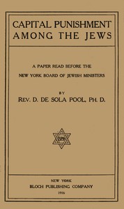Cover of Capital punishment among the Jews : $b a paper read before the New York Board of Jewish Ministers