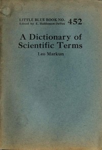 Cover of A dictionary of scientific terms