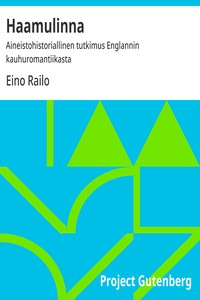 Cover of Haamulinna : $b Aineistohistoriallinen tutkimus Englannin kauhuromantiikasta